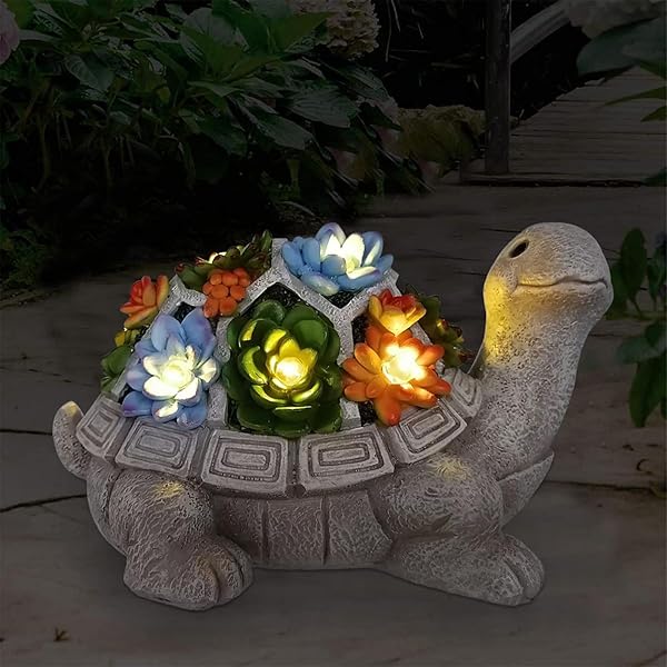 Nacome Solar Garden Turtle Statue