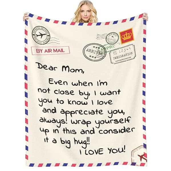 Dear Mom Soft Flannel Throw Blanket