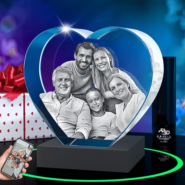 ArtPix 3D Crystal Photo Heart