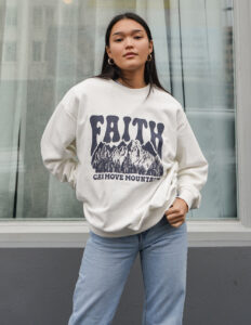 Faith Can Move Mountains Unisex Crewneck: Faith You Can Wear