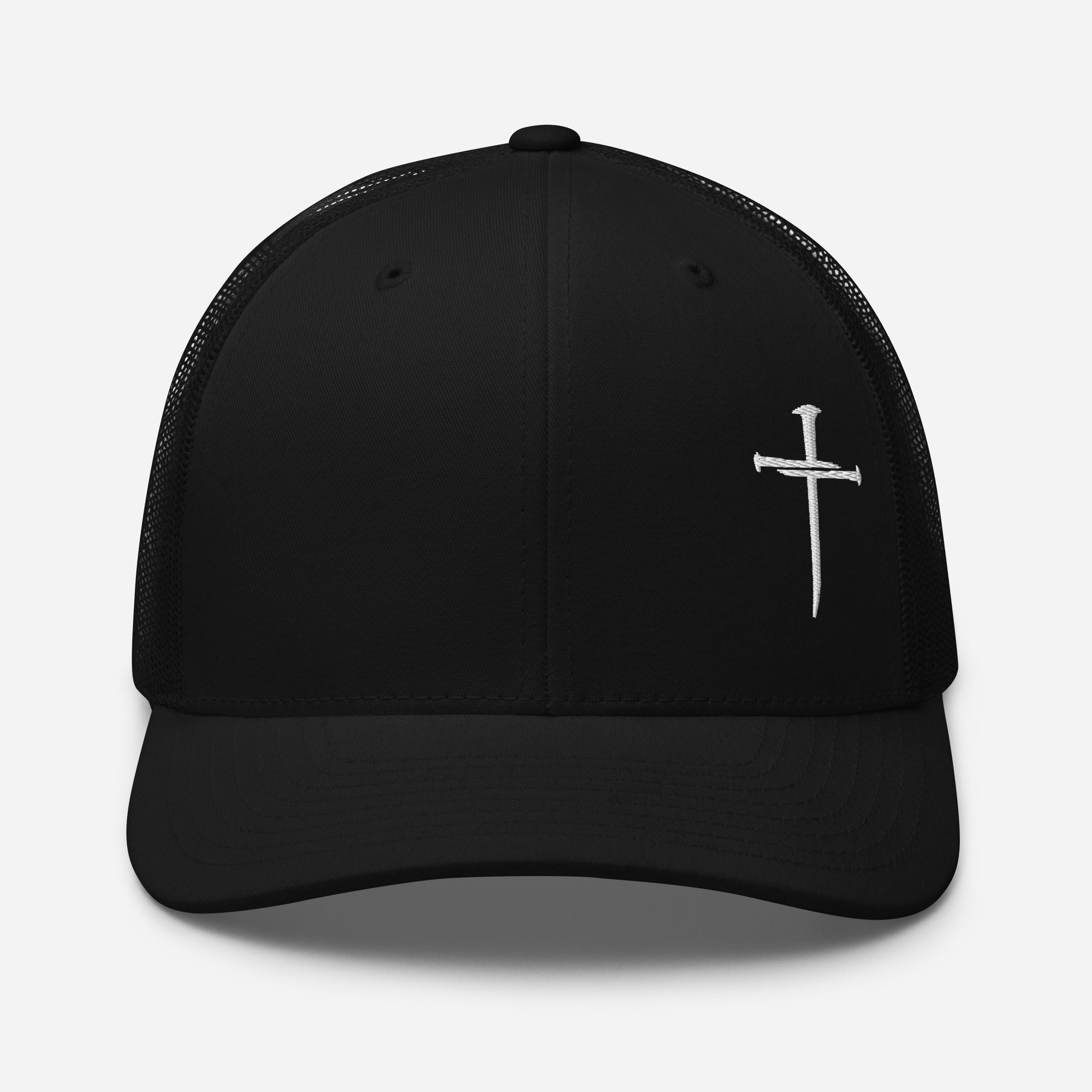 3 Nails Cross Trucker Christian Hat: Faith You Can Wear