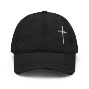 3 Nails Cross Distressed Christian Dad Hat: Faith You Can Wear
