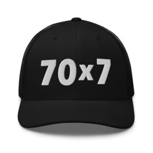 70×7 Puff Embroidered Christian Trucker Hat: Faith You Can Wear