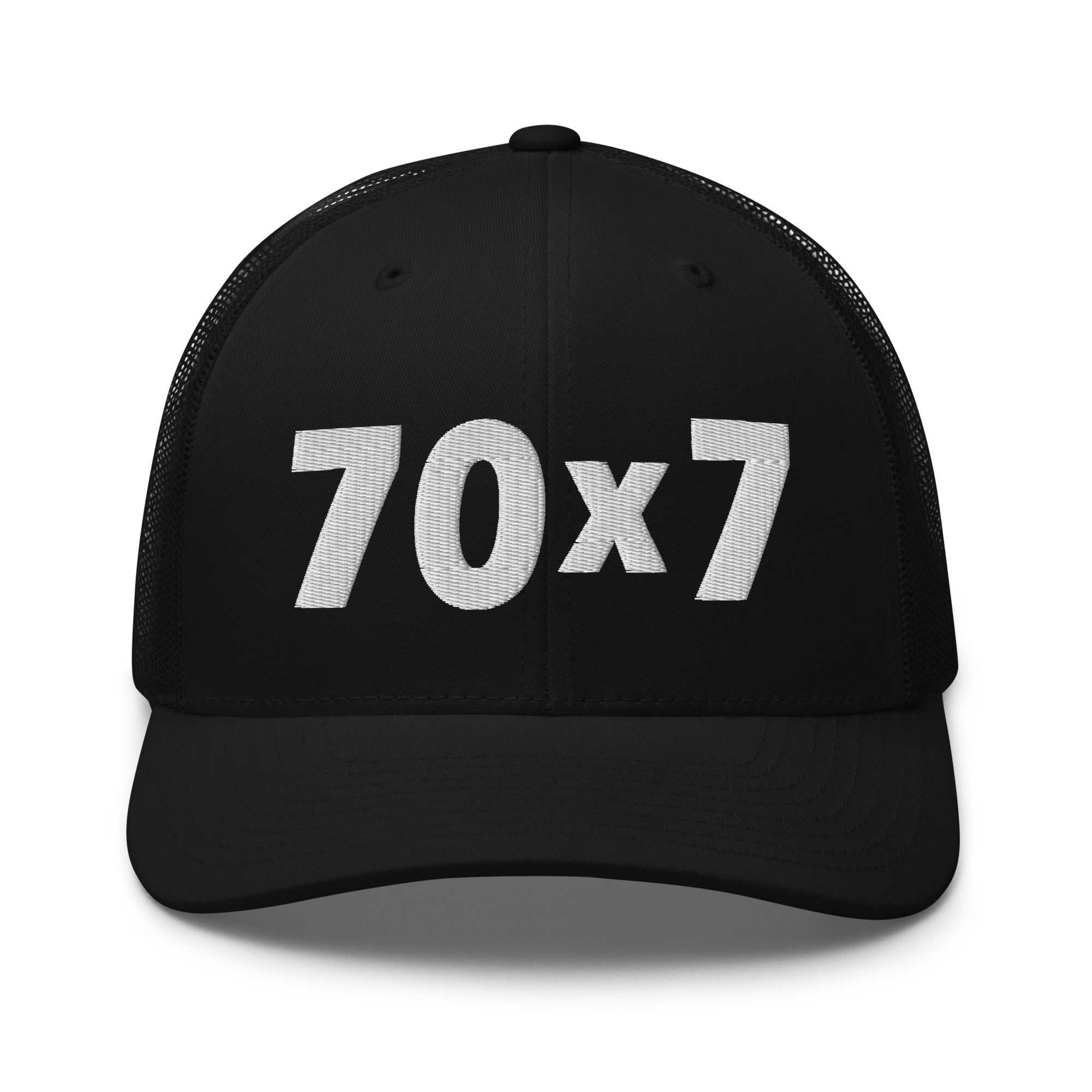 70×7 Puff Embroidered Christian Trucker Hat: Faith You Can Wear